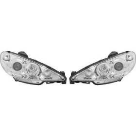 ENSEMBLE DE PHARES DESIGN 206. 98 06       KLARGLAS/CHROM