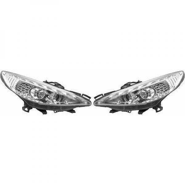 ENSEMBLE DE PHARES DESIGN 207. 06 12       KLARGLAS/CHROM