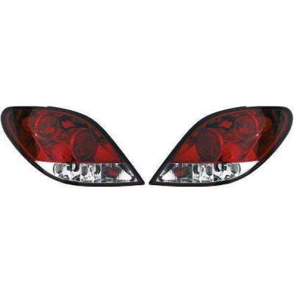 JEU DE FEUX ARRIÃˆRE DESIGN 207. 06 12   KLARGLAS/ROT WEISS