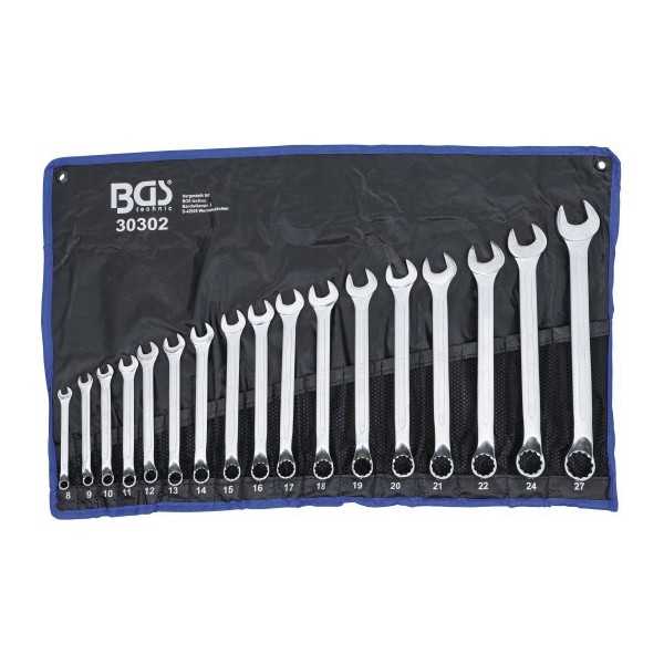 Jeu de clÃ©s mixtes coudÃ©es 8 27 mm 17 piÃ¨ces