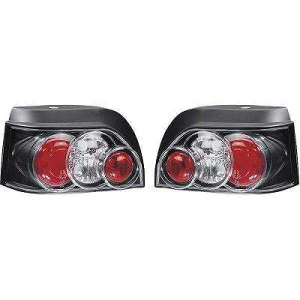 KIT FEUX ARRIERE DESIGN CLIO. 90 98     KLARGLAS/SCHWARZ