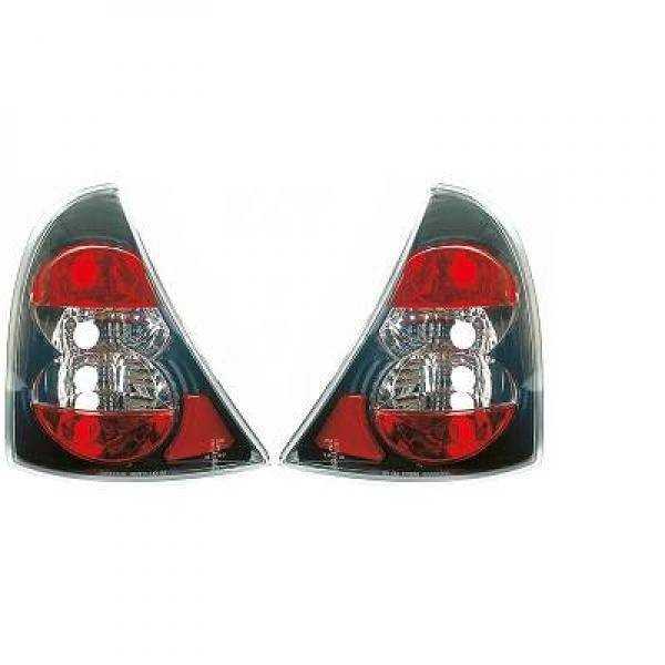 KIT FEUX ARRIERE DESIGN CLIO. 98 01     KLARGLAS/SCHWARZ