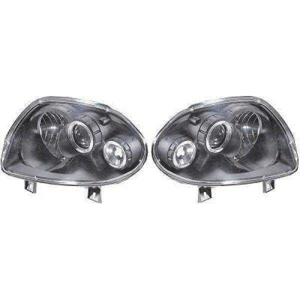 ENSEMBLE DE PHARE DESIGN CLIO. 98 01     KLARGLAS/SCHWARZ