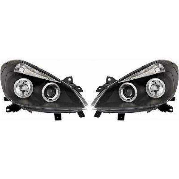 ENSEMBLE DE PHARE DESIGN CLIO. 05 09     KLARGLAS/SCHWARZ