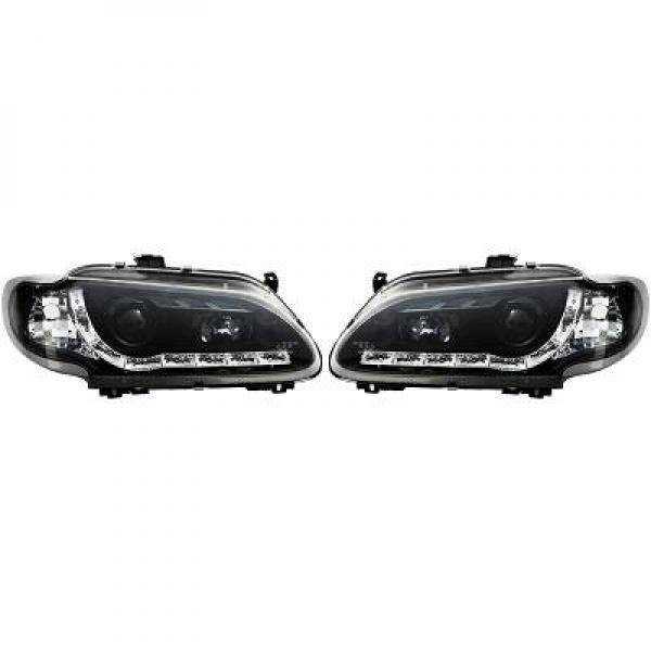 ENSEMBLE DE PHARE DESIGN MEGANE 96 99     KLARGLAS/SCHWARZ