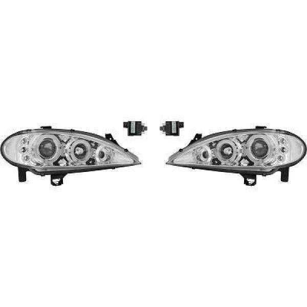 SET PROJECTEUR MEGANE. 99 02       KLARGLAS/CHROM