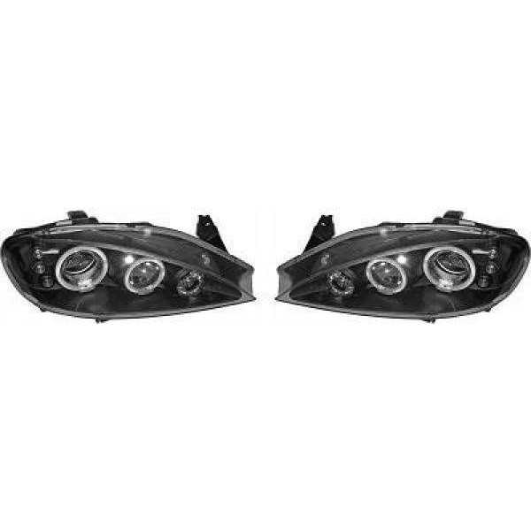 SET PROJECTEUR DESIGN MEGANE. 99 02     KLARGLAS/SCHWARZ