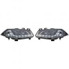 ENSEMBLE DE PHARE DESIGN MEGANE 02 05     KLARGLAS/SCHWARZ