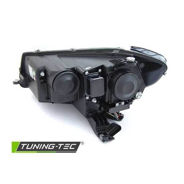 KIT PHARES LED TUBE LUMINEUX NOIR DRL SEQ pour VW CADDY 20- | tunin...