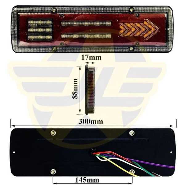 Kit feu arrière universel 12V 24V pour camion tracteur, remorque. |...