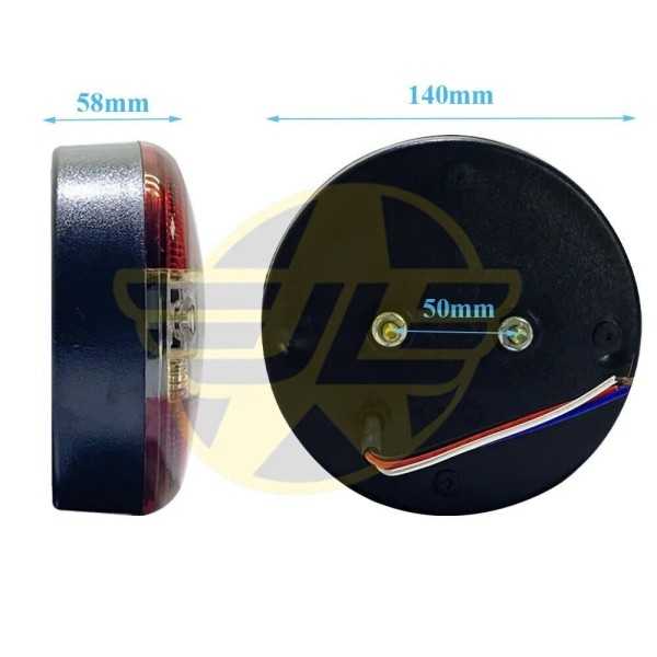 Feux arrière ronds de camion ou remorque 12V 24V à LED |  | Éclairage