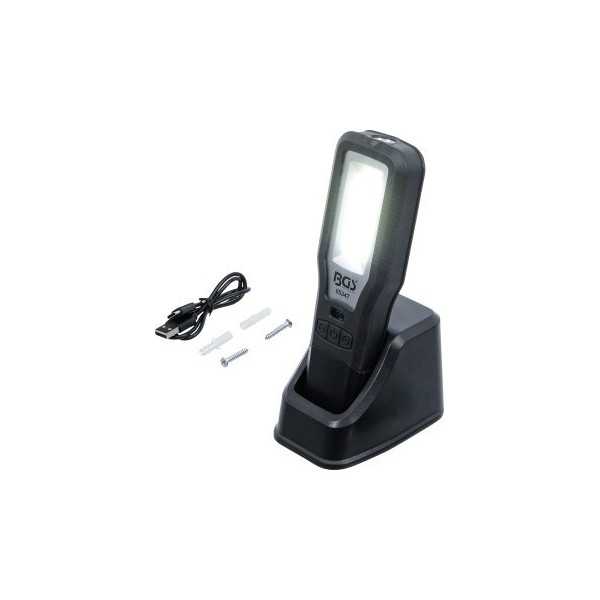 Lampe de travail COB LED repliable avec station de recharge