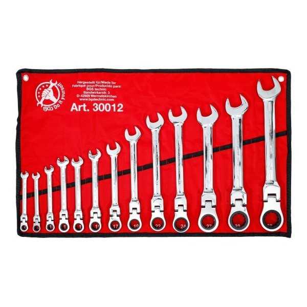 Jeu de clÃ©s mixtes Ã  cliquet tÃªtes flexibles 8 32 mm 13 piÃ¨ces