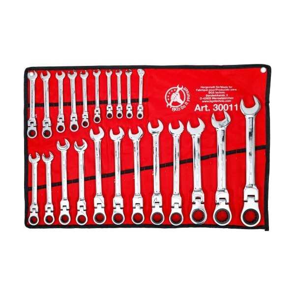 Jeu de clÃ©s mixtes Ã  cliquet tÃªtes flexibles 6 32 mm 22 piÃ¨ces