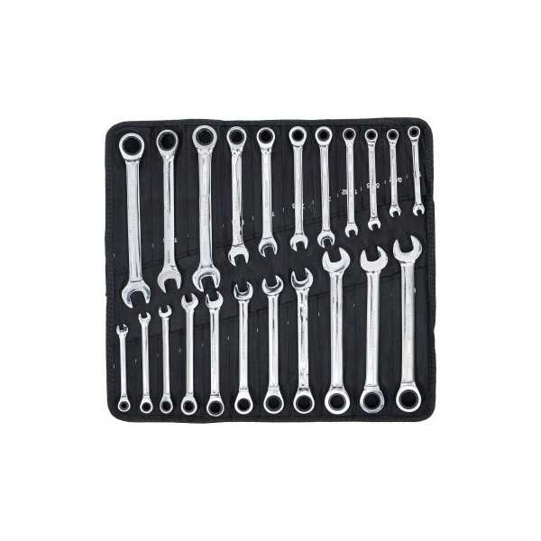 Jeu de clÃ©s mixtes Ã  cliquet mÃ©triques + pouces 22 piÃ¨ces