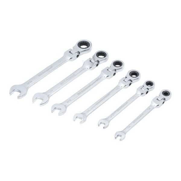 Jeu de clÃ©s mixtes Ã  cliquet tÃªtes flexibles pouces 1/4" 9/16" 6 piÃ¨ces