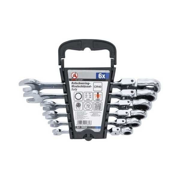 Jeu de clÃ©s mixtes Ã  cliquet tÃªtes flexibles 8 19 mm 6 piÃ¨ces