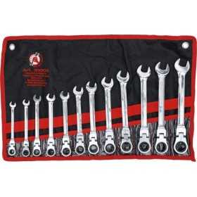 Jeu de clÃ©s mixtes Ã  cliquet tÃªtes flexibles 8 19 mm 12 piÃ¨ces