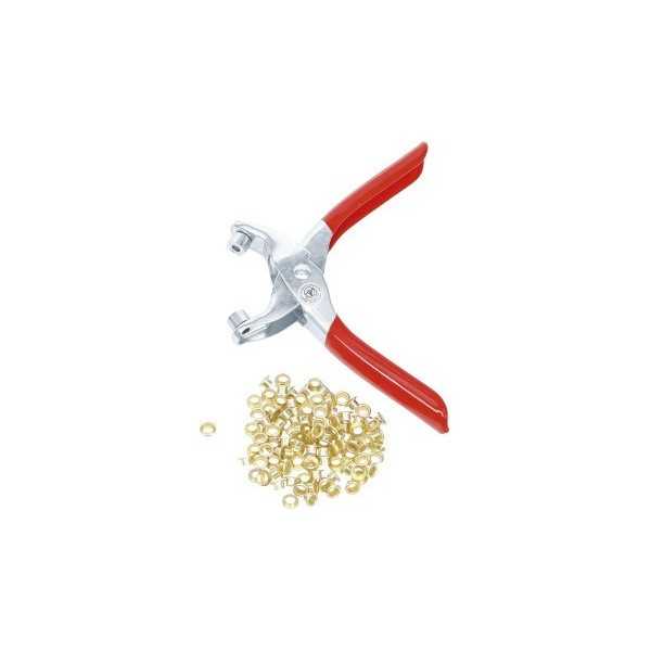 Pince Ã  Å“illets avec 100 Å“illets ronds 4 5 mm
