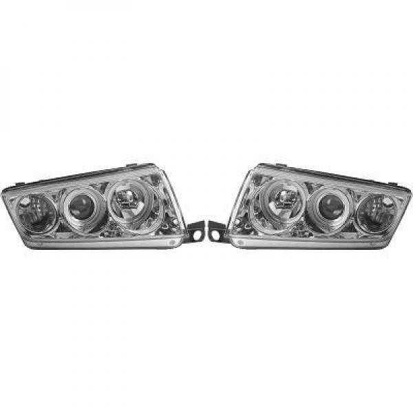 SET PROJECTEUR  FABIA. 99 07 H7/H1 KLARGLAS/CHROM