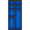 Insert de servante d'atelier 1/3 vide : 7 tablettes 408 x 189 x 32 mm