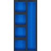 Insert de servante d'atelier 1/3 vide : 5 tablettes 408 x 189 x 32 mm