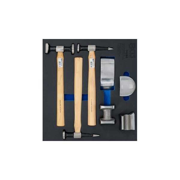 Insert de servante dâ€™atelier 2/3 : Mallette de tas et marteaux de carrosserie 7 piÃ¨ces