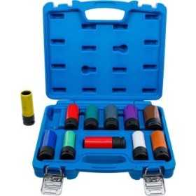 Jeu de douilles de puissance avec protection 12 5 mm 1/2" 15 27 mm et vis de roue spÃ©ciales 11 piÃ¨ces