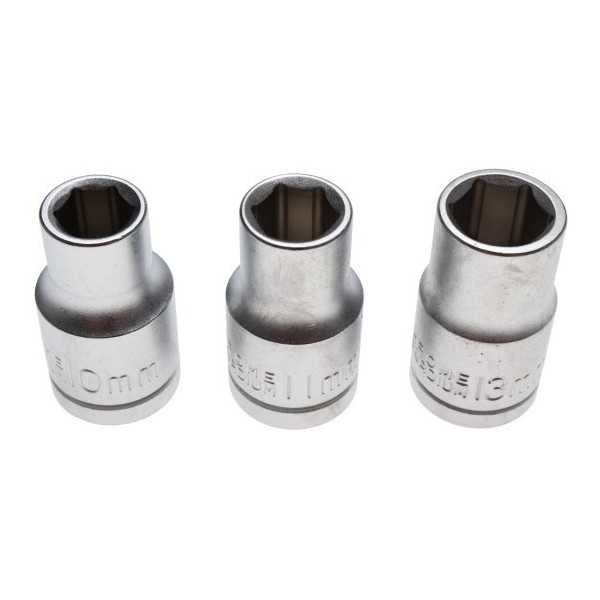 Jeu de douilles 12 5 mm 1/2" 10 11 13 mm 3 piÃ¨ces
