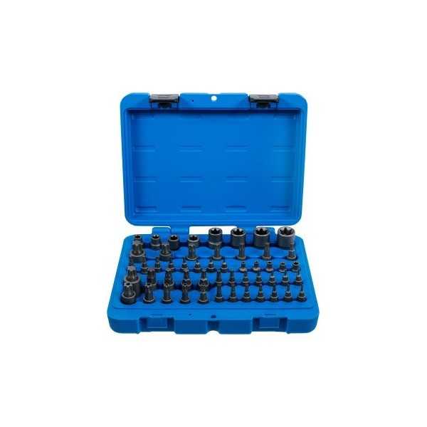 Jeu dâ€™embouts et de douilles Profil E/T pour Torx /Profil T pour Torx avec perÃ§age/Profil TP pour Torx Plus 52 piÃ¨ces