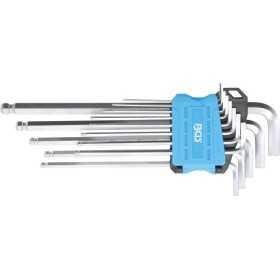 Jeu de clÃ©s allen extra longues en pouces Hexagone femelle/hexagone femelle Ã  tÃªte sphÃ©rique 0 05" 3/8" 13 piÃ¨ces