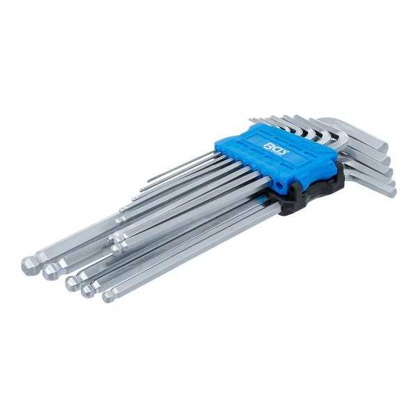 Jeu de clÃ©s allen extra longues hexagone femelle/hexagone femelle Ã  tÃªte sphÃ©rique 1 5 10 mm 13 piÃ¨ces