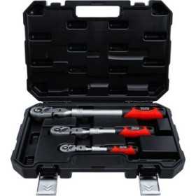 Jeu de cliquets extensible rÃ©versible 6 3 mm 1/4" 10 mm 3/8" 12 5 mm 1/2" 3 piÃ¨ces