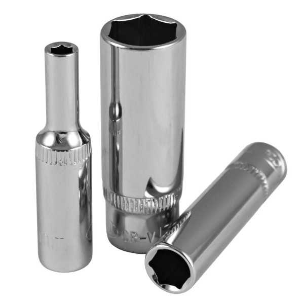 1 4 50MM LONG HEX DOUILLE DU 7MM CHROME