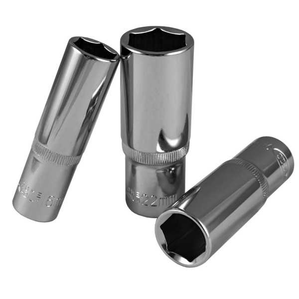 DOUILLE 1 2 6 PANS 75MM LONG 22MM CHROME