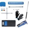Kit pneus pour changement de roues avec cric rouleur 1 5 t 10 piÃ¨ces
