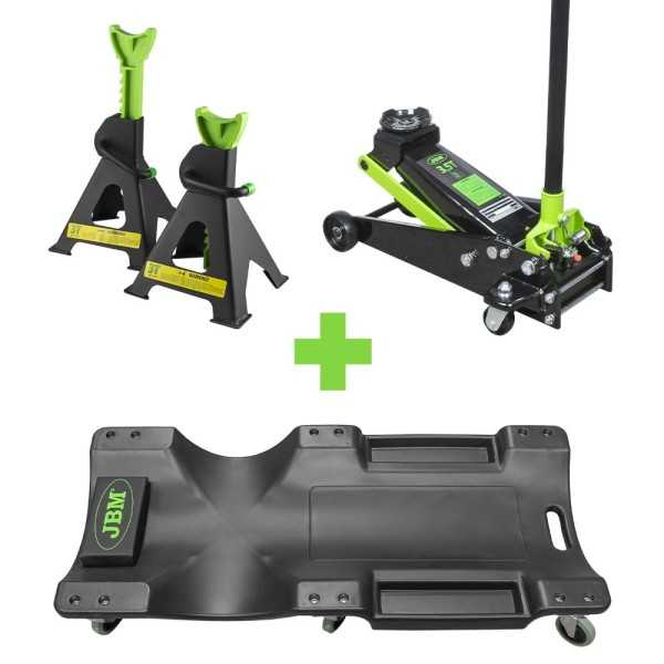 53779 JEU DE CHANDELLES Ã€ CREMAILLÃˆRE 3 TON 52148 CHARIOT DE VISITE FIXE 50818 CRIC ROULEUR 3 5T