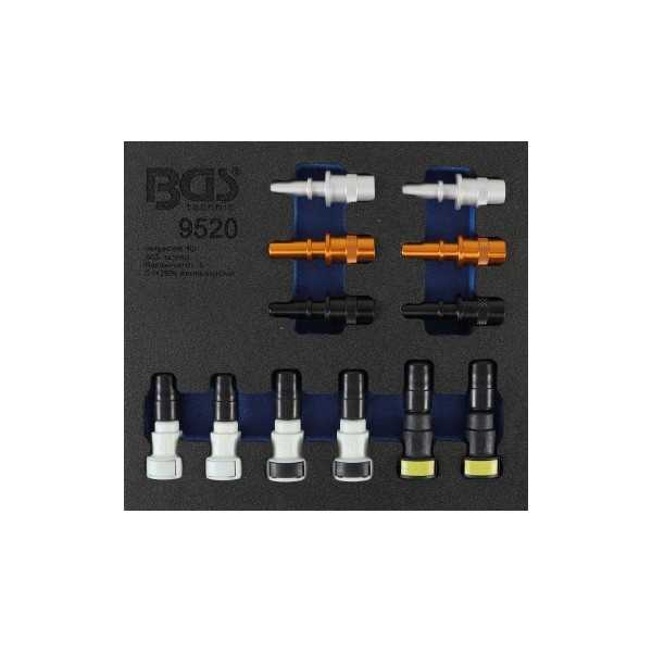 Insert de servante d'atelier 1/6 : Assortiment de bouchons tuyaux diesel et essence 12 piÃ¨ces