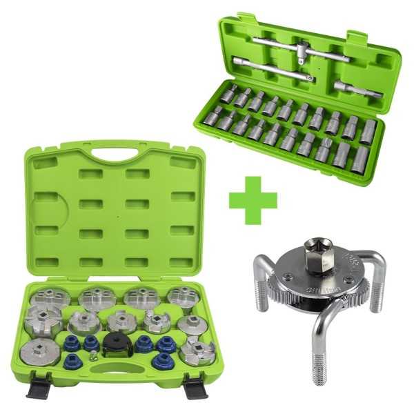CLÃ‰ A FILTRES HUILE COFFRET DOUILLES DE VIDANGE JEU DE CLÃ‰S POUR FILTRES