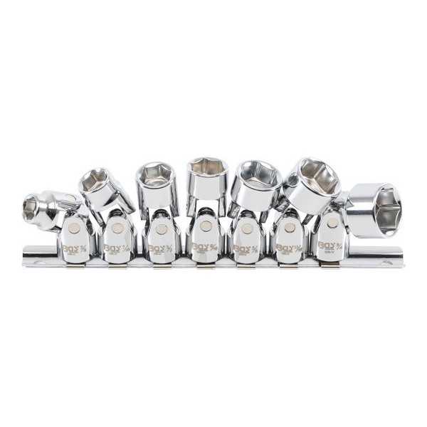 Jeu de douilles articulÃ©es six pans carrÃ© femelle 10 mm 3/8" 3/8" â€“ 3/4" en pouces 7 piÃ¨ces