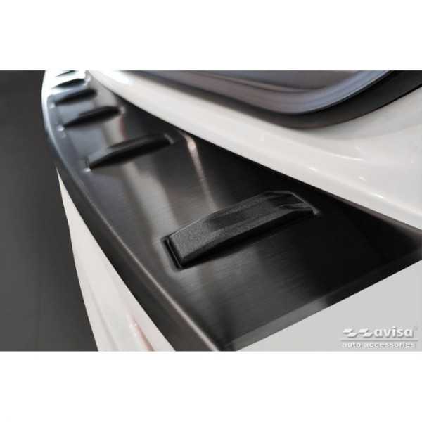 Protection de seuil arrière inox noir sur mesure pour BMW Serie 3 (...