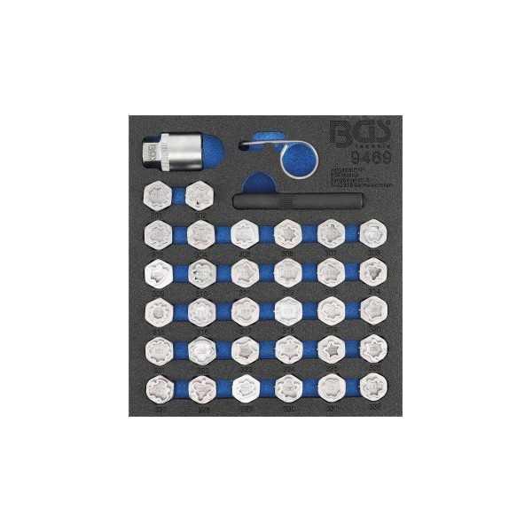 Insert de servante d'atelier 1/6 : Jeu dâ€™outils de rÃ©glage pour Mercedes Benz 35 piÃ¨ces