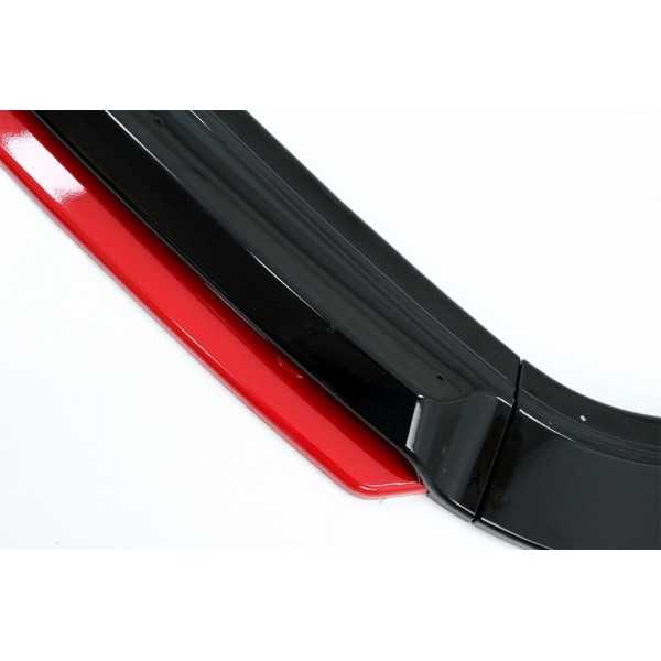 Becquet d'extension de lÃ¨vre de pare-chocs avant adaptÃ© pour VW Golf 7.5 Facelift (2017-2020) noir brillant/rouge