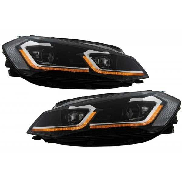 Phares LED pour VW Golf 7.5 VII 17 17+ R Look Clignotants SÃ©quentiels Dynamiques