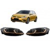 Phares LED pour VW Golf 7.5 VII 17 17+ R Look Clignotants Séquentie...