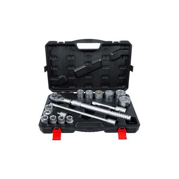Jeu de douilles avec cliquet rÃ©versible extensible 20 mm 3/4" 19 50 mm 16 piÃ¨ces
