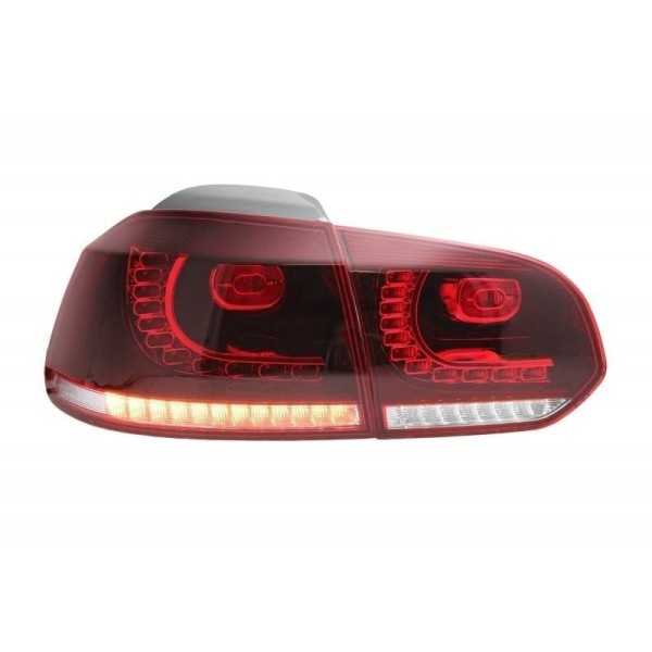Feux Arrières Full LED pour VW Golf 6 VI 08-13 Cerise Rouge R20 GTI...
