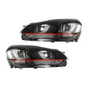 Phares pour VW Golf 6 VI 08-13 Golf 7 3D LED DRL U-Look LumiÃ¨re qui Coule