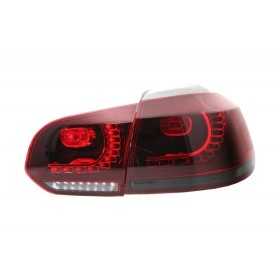 Feux ArriÃ¨res LED pour VW Golf 6 08-13 R20 Look Rouge/FumÃ©e Tournante Statique