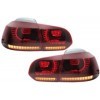 Feux Arrières LED pour VW Golf 6 08-13 R20 Look Rouge/Fumée Tournan...